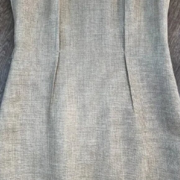 Paula Ka Tweed Robe Tan Fitted Dress - Picture 6 of 7